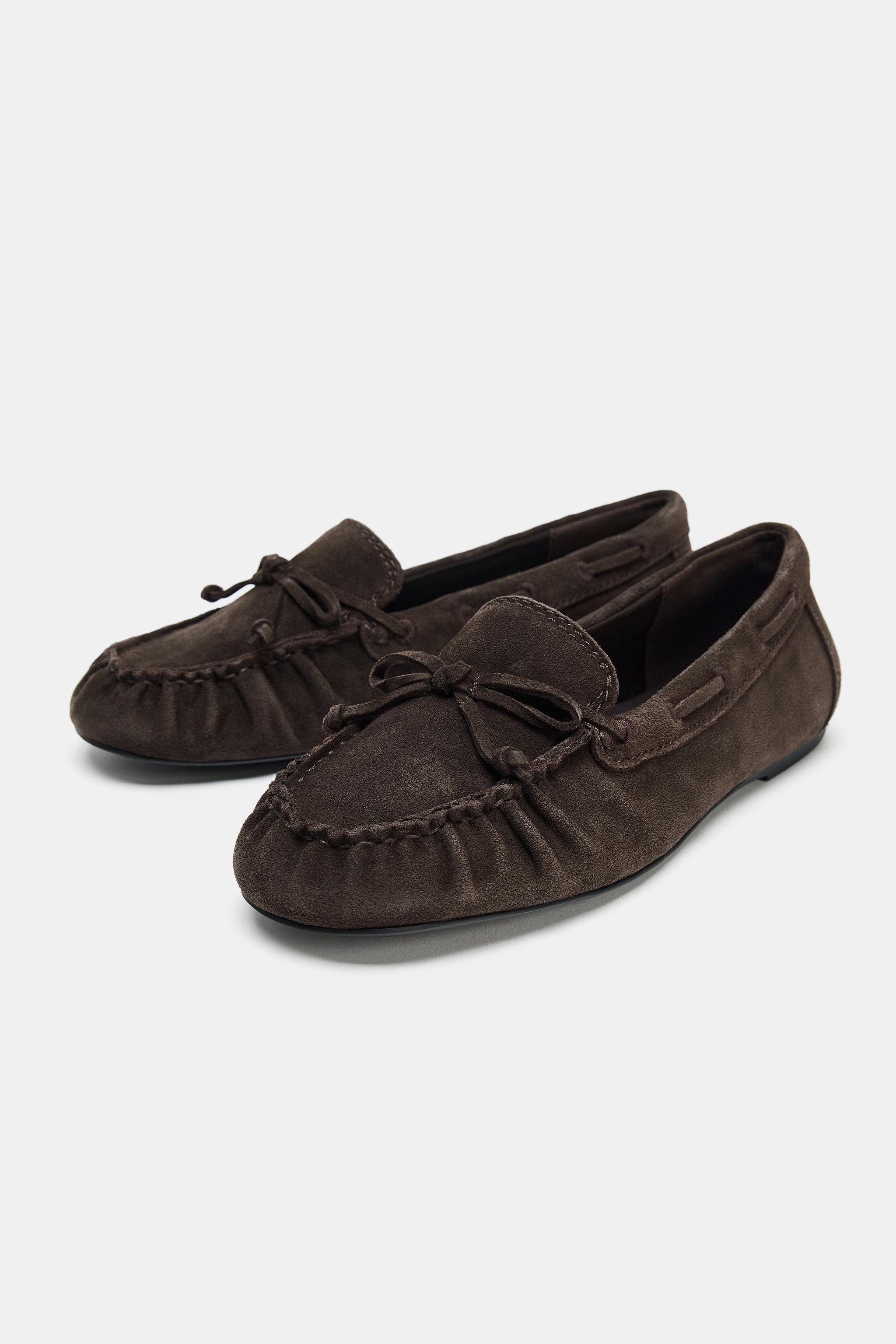 SPLIT LEATHER LOAFERS